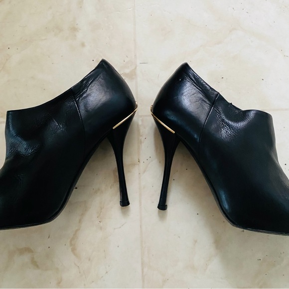 $850 Gucci Made in Italy Darwin Nero Black Leather Ankle Boots Booties Size 6/36 - Picture 6 of 15